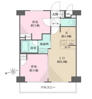 エステムプラザ神楽坂 North Residence 705号室 間取り図