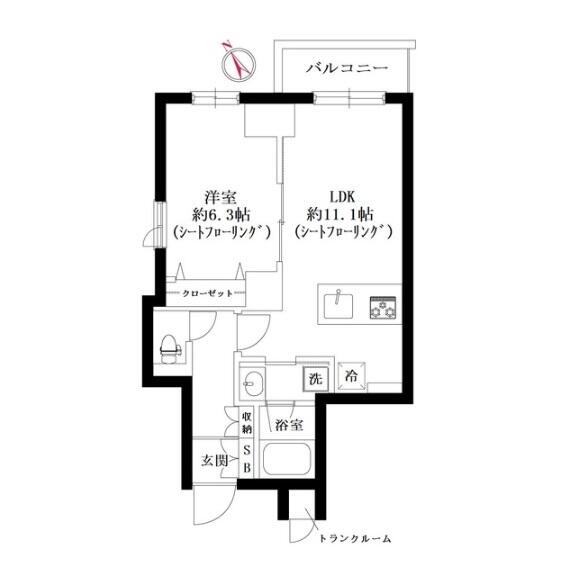 ラ・ペルラ文京小石川間取り図