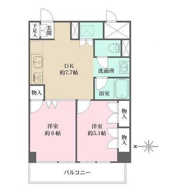 藤和護国寺コープ 611号室 間取り図