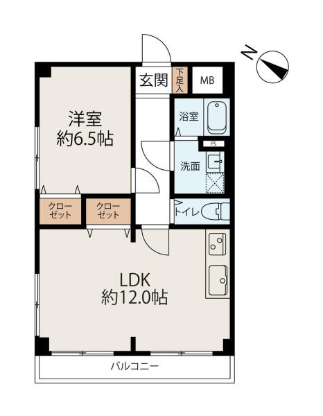 小石川コーポビアネーズ 201号室 間取り図