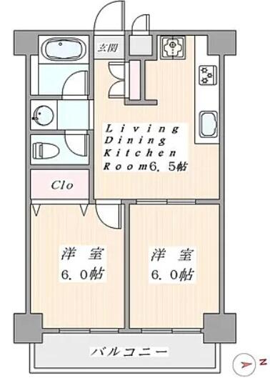 セントラル小石川 203号室 間取り図