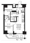 フレンシア文京関口 1204 間取り図