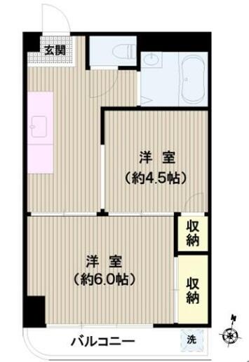 インペリアルハイツアミダ 204号室 間取り図