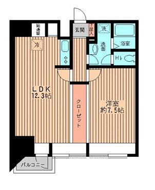 ビューテラス向丘 603号室 間取り図