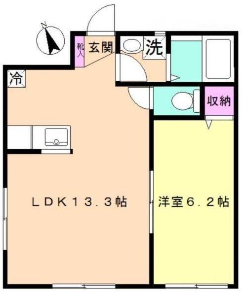 チャルテ茗荷谷 201号室 間取り図