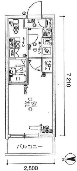 スカイコート文京小石川第5 306号室 間取り図