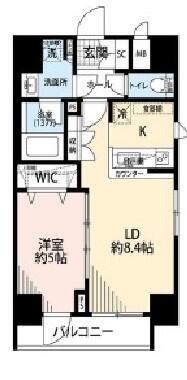 プレール・ドゥーク文京湯島 1301号室 間取り図