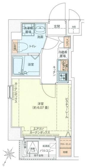 ドルチェ文京小石川 501号室 間取り図