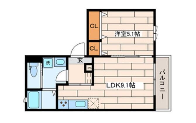 Maison de Sante 101号室 間取り図