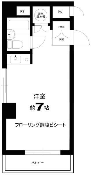 レガシー千駄木 705号室 間取り図