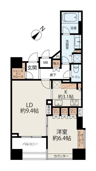 レジデンシア春日安藤坂 号室 間取り図