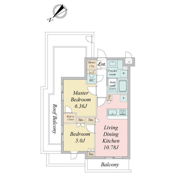 Live Casa 文京千石I 502号室 間取り図