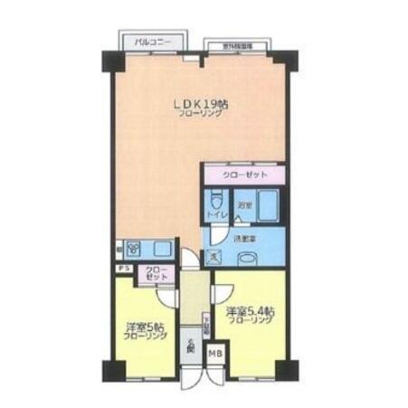 マンションニュー本郷 707号室 間取り図