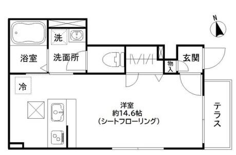 瑞宝館 101号室 間取り図