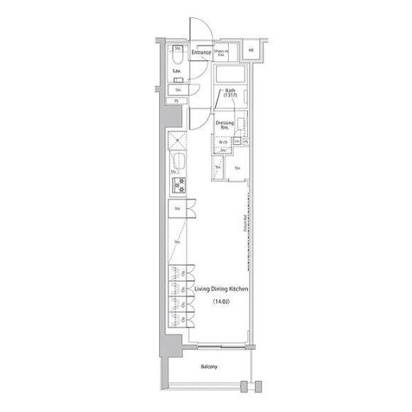 ザ・パークハビオ文京江戸川橋 1008号室 間取り図