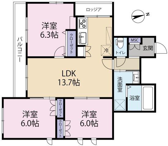 （仮称）目白台2丁目メゾン 201号室 間取り図