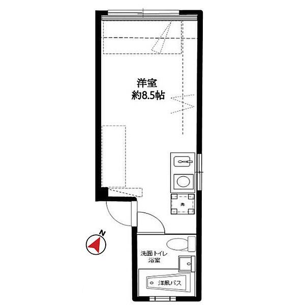 プレシャス文京関口 401号室 間取り図