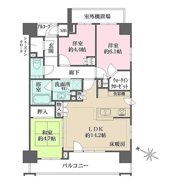 音羽パークハウス 902号室 間取り図