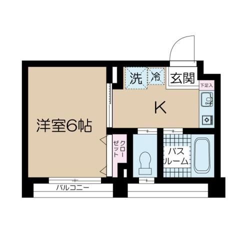 グリーンヒルズ泰明 107号室 間取り図