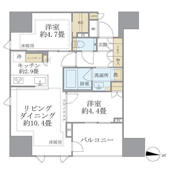 Brillia 本郷 Station Front 602号室 間取り図