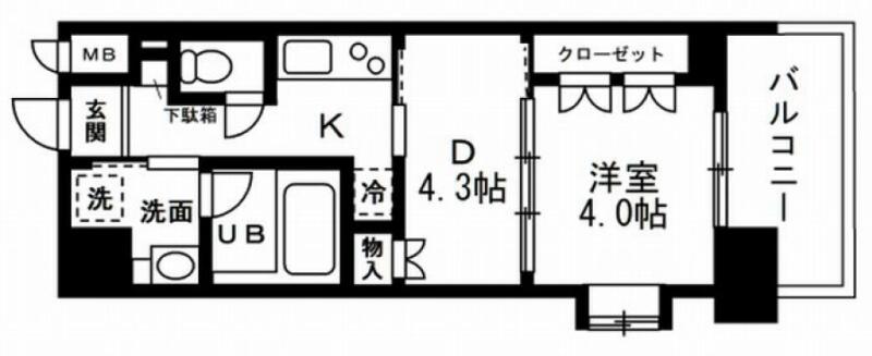 レジディア文京本郷 902号室 間取り図