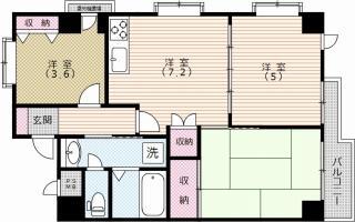 セザール小石川 201号室 間取り図