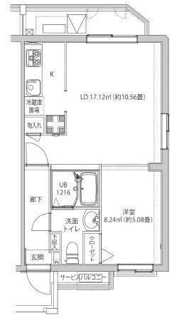 LUMEED飯田橋 307号室 間取り図