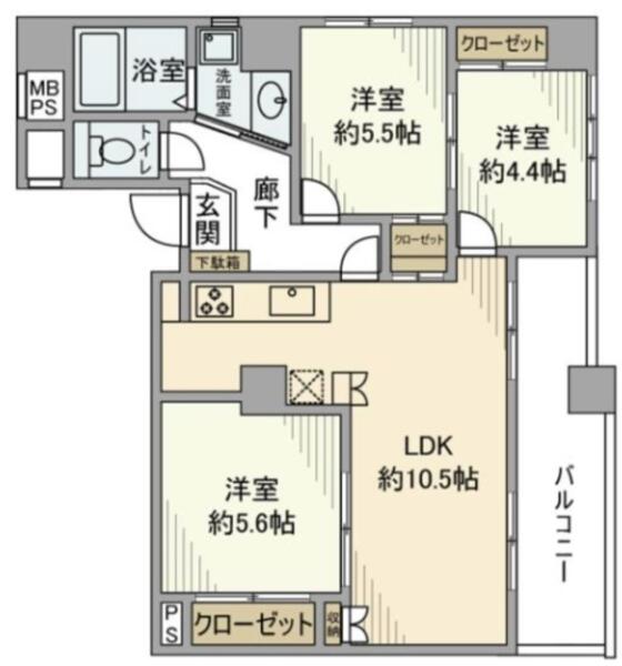 藤和シティホームズ根津 204 間取り図