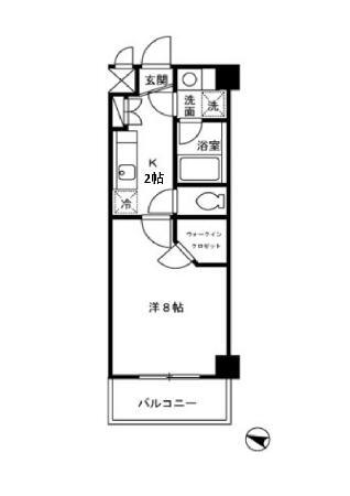 ノエル千駄木 404号室 間取り図