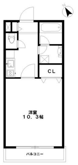 シュエット神楽坂 802号室 間取り図