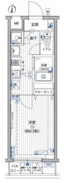 ラグジュアリーアパートメント本郷 304号室 間取り図