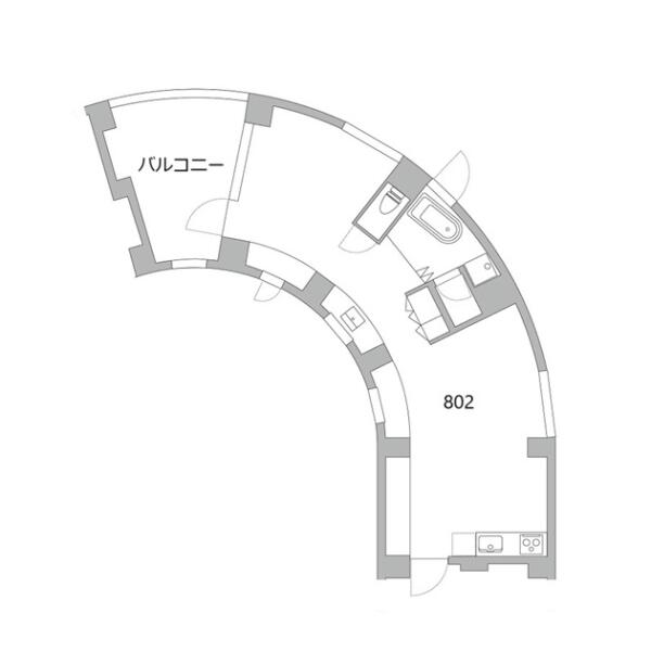 天神町place 802号室 間取り図