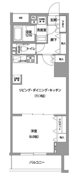 ドミール青柳 602号室 間取り図