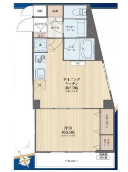 マック小石川コート 501号室 間取り図