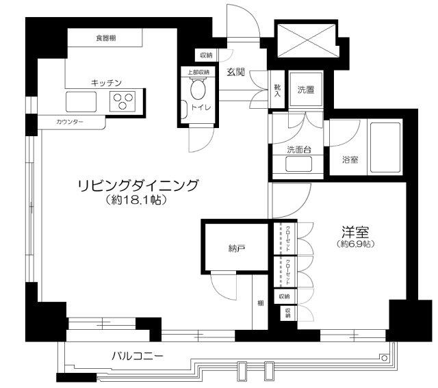 サンウッド目白台 601号室 間取り図