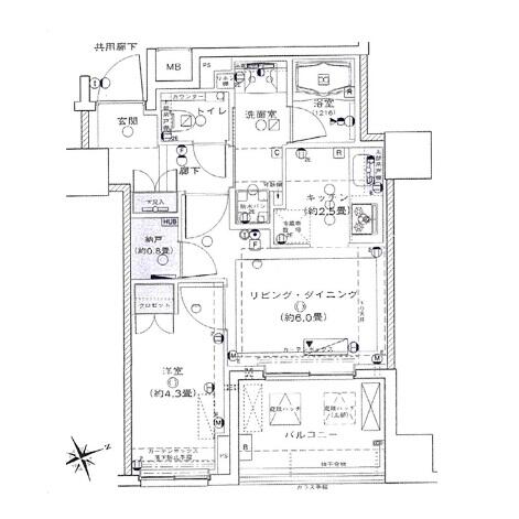 ミッドレジデンス文京 706号室 間取り図