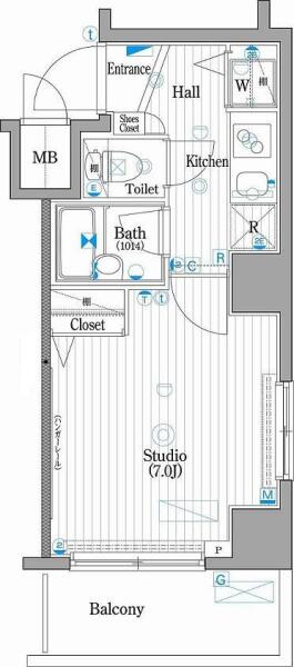 ガーラ文京本駒込 3F 間取り図