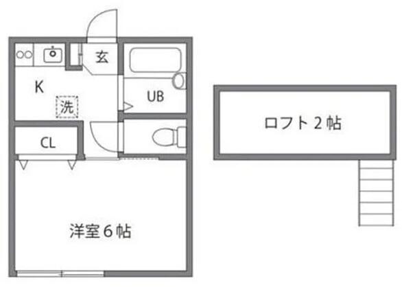 ルーエ小石川 202号室 間取り図