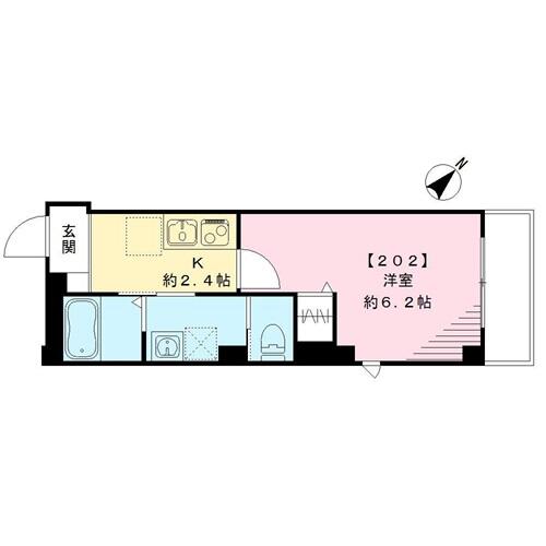 ポワソヌリー文京千石 202号室 間取り図