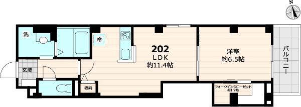 （仮称）ハイニーサ本郷 202号室 間取り図