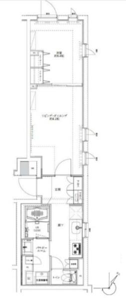 ジェノヴィア新大塚 209号室 間取り図