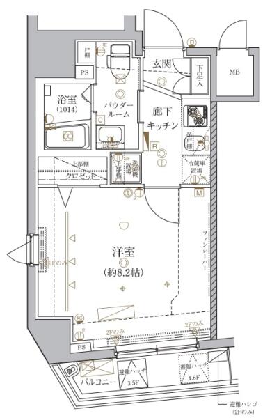 クレイシア文京春日 501号室 間取り図