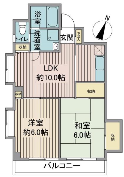 グリーンヒル文京 602号室 間取り図