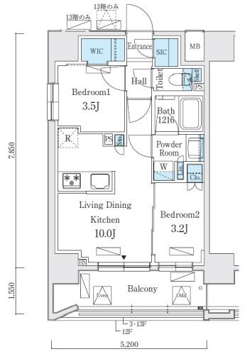 リビオメゾン御茶ノ水EAST 305号室 間取り図