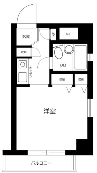 ビクセルお茶の水 701号室 間取り図