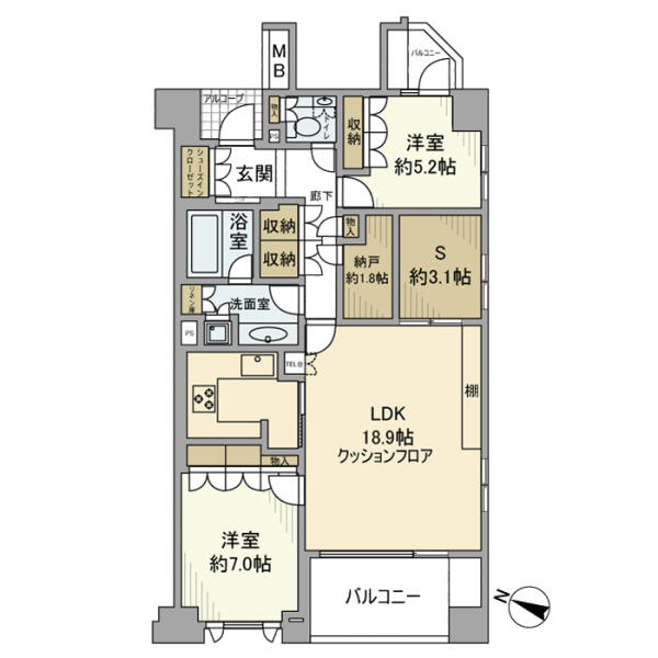 藤和目白坂ホームズ 603号室 間取り図