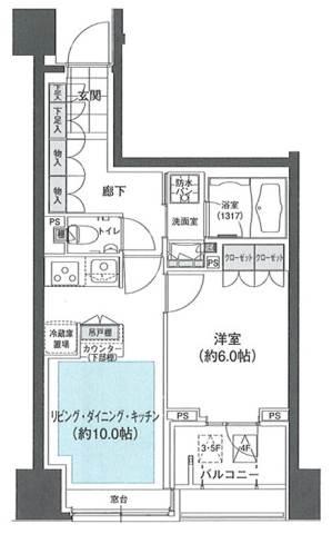 メゾンカルム本郷 403号室 間取り図