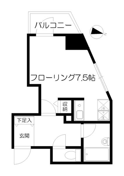 メインステージ本駒込駅前 302号室 間取り図