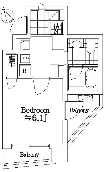 フロントシティ文京 303号室 間取り図