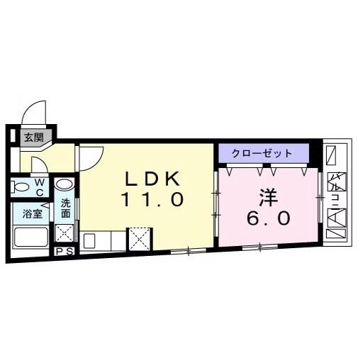 グランボヌール茗荷谷 402号室 間取り図